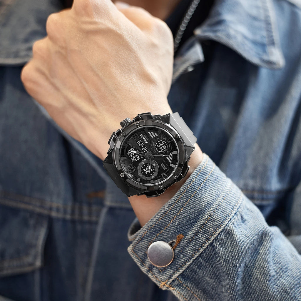SMAEL Brand Watches 50m Waterproof Sports Watch Quartz Stopwatches 8118 Led Watches Digital Alarm Clock Men's Wristwatches Gifts