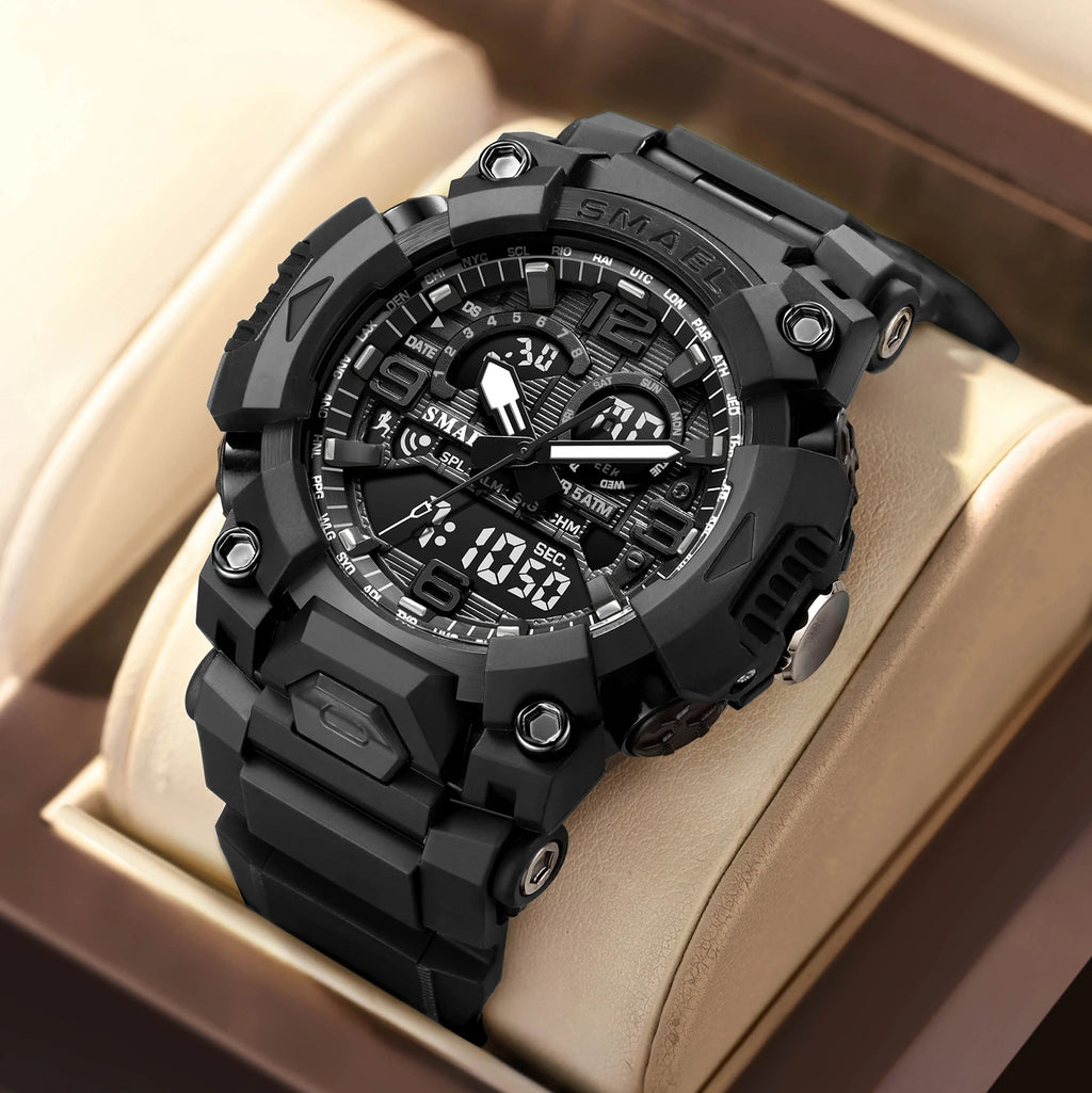 SMAEL 8099 Men's Military Digital Sport Watch - 50m Waterproof LED Backlight Alarm Stopwatch Chronograph Shockproof Gifts