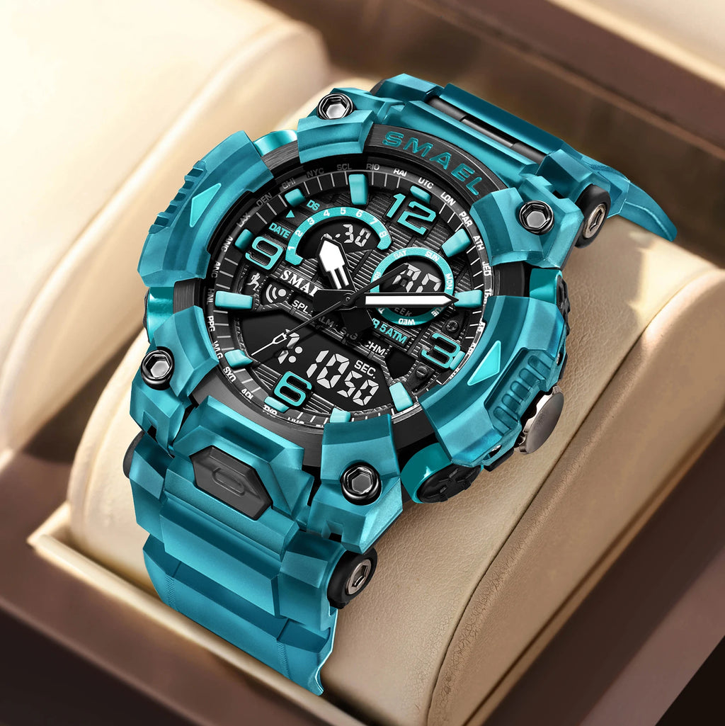 SMAEL 8099 Men's Military Digital Sport Watch - 50m Waterproof LED Backlight Alarm Stopwatch Chronograph Shockproof Gifts