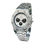 Men's Watch, Trendy Fashion Steel Belt Three-Eye Scale Quartz Watch