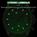 Men's Leather Strap Chronograph Watch