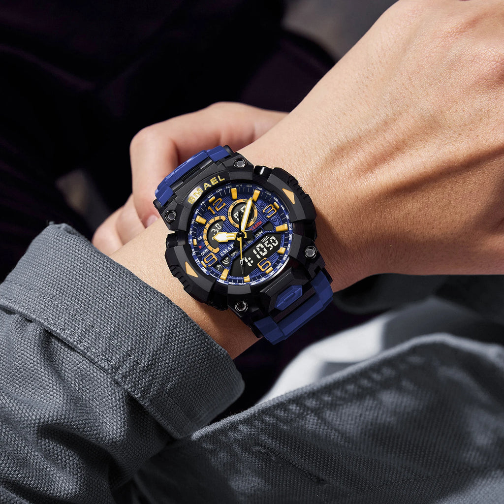 SMAEL 8099 Men's Military Digital Sport Watch - 50m Waterproof LED Backlight Alarm Stopwatch Chronograph Shockproof Gifts