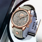 Men's Leather Strap Chronograph Watch