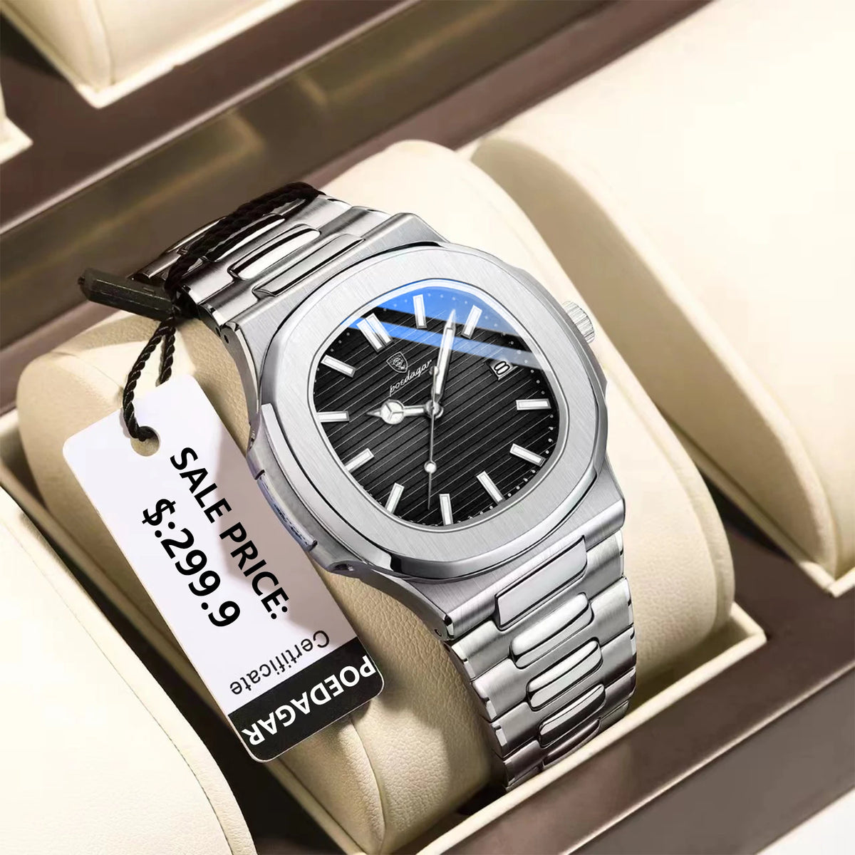 Men's Square Dial Dress Watch