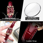 Women's Rectangle Leather Watch