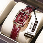 Women's Rectangle Leather Watch