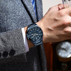 POEDAGAR Sport Original Men Clock Quartz Date Week Luxury Man Wristwatch Waterproof Luminous Stainless Steel Men's Watches Reloj