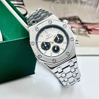 Men's Watch, Trendy Fashion Steel Belt Three-Eye Scale Quartz Watch